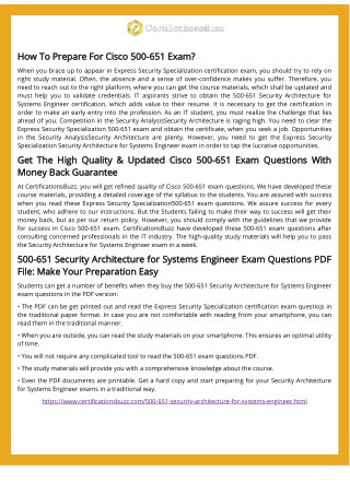 Express Security Specialization Cisco 500-651 Exam Questions
