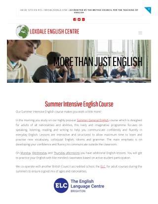Summer Intensive English Course Brighton at Loxdale English Centre