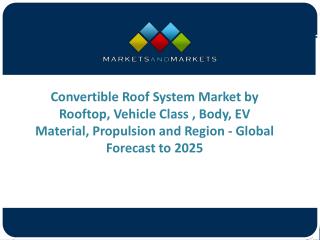 Global Analysis on Convertible Roof System Market