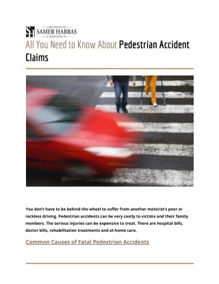 All You Need to Know About Pedestrian Accident Claims