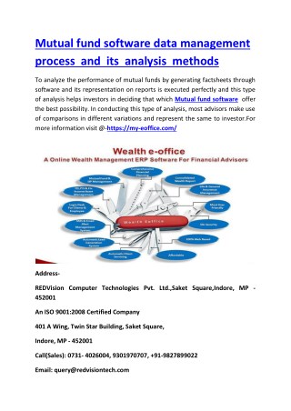 Mutual fund software data management process and its analysis methods