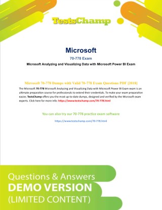 How To Prepare Microsoft MCSA 70-778 Exam ?