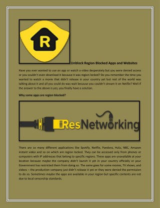 Unblock Region Blocked Apps and Websites