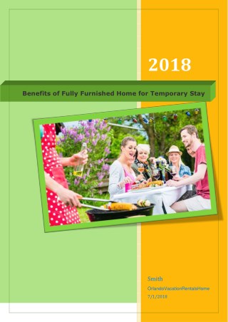 Benefits of Fully Furnished Home for Temporary Stay