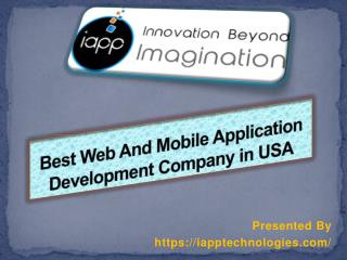 Web and Mobile Application Development