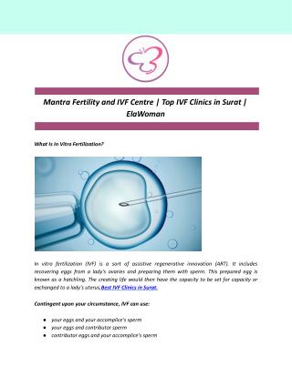 Mantra Fertility and IVF Centre | Top IVF Clinics in Surat | ElaWoman