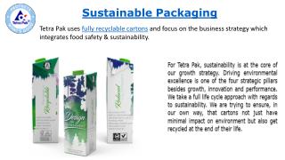 Sustainable and Green Packaging