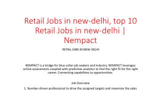 Retail Jobs in new-delhi, top 10 Retail Jobs in new-delhi | Nempact