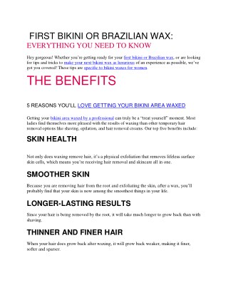 Bikini Waxing Atlanta