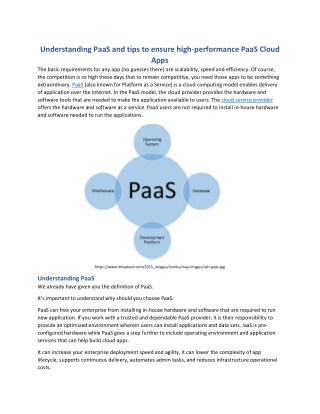 Understanding PaaS and tips to ensure high-performance PaaS Cloud Apps