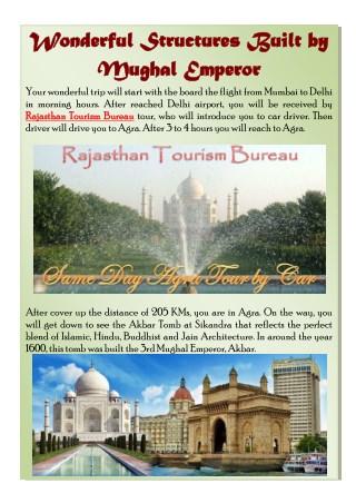 Wonderful Structures Built by Mughal Emperor