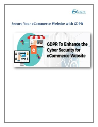 Secure Your eCommerce Website with GDPR