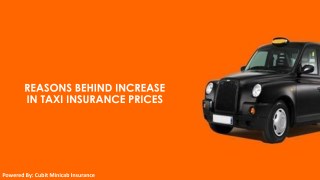 Reasons behind Increase in Taxi Insurance Prices