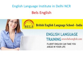 English Language Institute in Delhi NCR