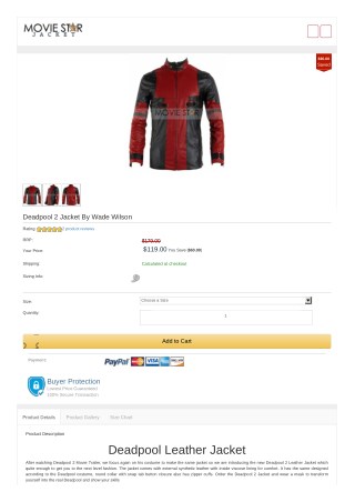 Deadpool 2 Jacket By Wade Wilson