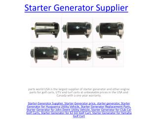 Buy Online Starter Generator