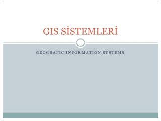 GIS SİSTEMLERİ