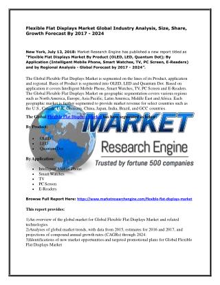 Flexible Flat Displays Market Global Industry Analysis, Size, Share, Growth Forecast By 2017 - 2024