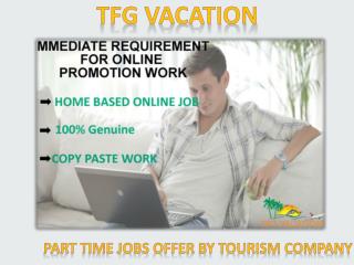 Part Time Work In Tourism Company