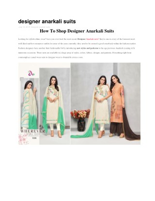 Designer anarkali suits