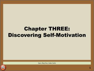 Chapter THREE: Discovering Self-Motivation