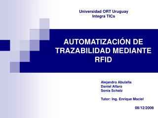 AUTOMATIZACIÓN DE TRAZABILIDAD MEDIANTE RFID