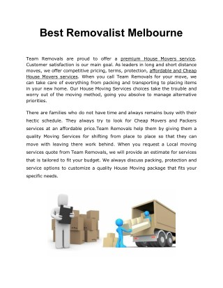 Furniture Movers In Perth