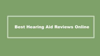 Best Hearing Aid Reviews Online