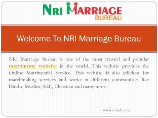 NRIMB - Best and Most Popular Online Matrimonial Site