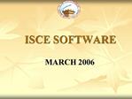 ISCE SOFTWARE