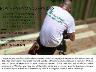 Handyman Services Rockville