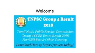 TNPSC Group 4 Result 2018 | TNPSC Group IV Exam Result Download Here