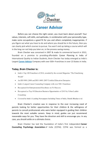 Career Advisor