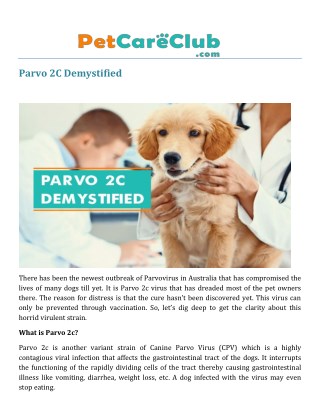 Parvo 2C Demystified