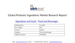 Global Probiotic Ingredients Market Research Report