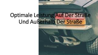 Optimale Leistung Auf Der StraÃŸe Und AuÃŸerhalb Der StraÃŸe