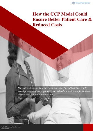 How the CCP Model Could Ensure Better Patient Care & Reduced Costs