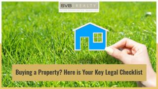 Buying a Property? Here is Your Key Legal Checklist