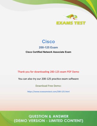 Get Cisco 200-125 VCE Exam 2018 - [DOWNLOAD and Prepare]