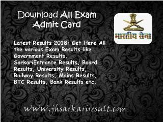 Download all exam admit card