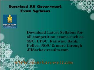 Download All Government Exam Syllabus