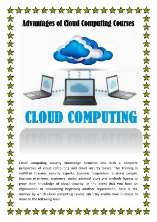 Advantages of Cloud Computing Courses