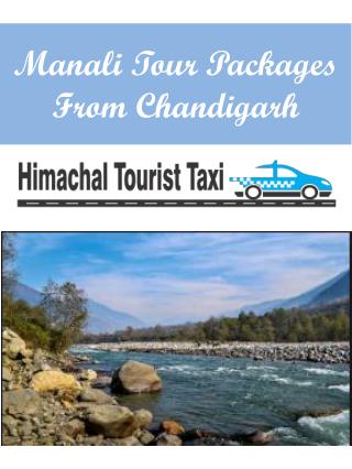 Manali Tour Packages From Chandigarh