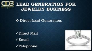 Lead generation for jewelry business