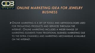 Online Marketing Idea For Jewelry Business