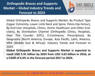 Global Orthopedic Braces and Supports Market â€“ Industry Trends and Forecast to 2024