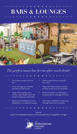 Bars & Lounges - The perfect Music Bar for an after work drink!
