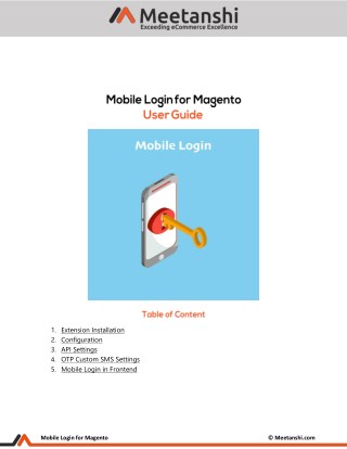 Magento Mobile Login