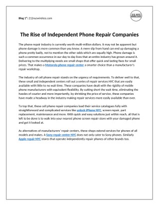 The Rise of Independent Phone Repair Companies