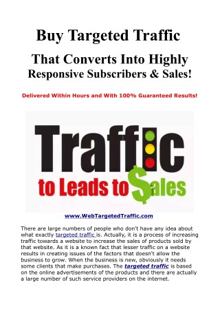 Buy Targeted Traffic | Buy Real Traffic | Targeted Website Traffic